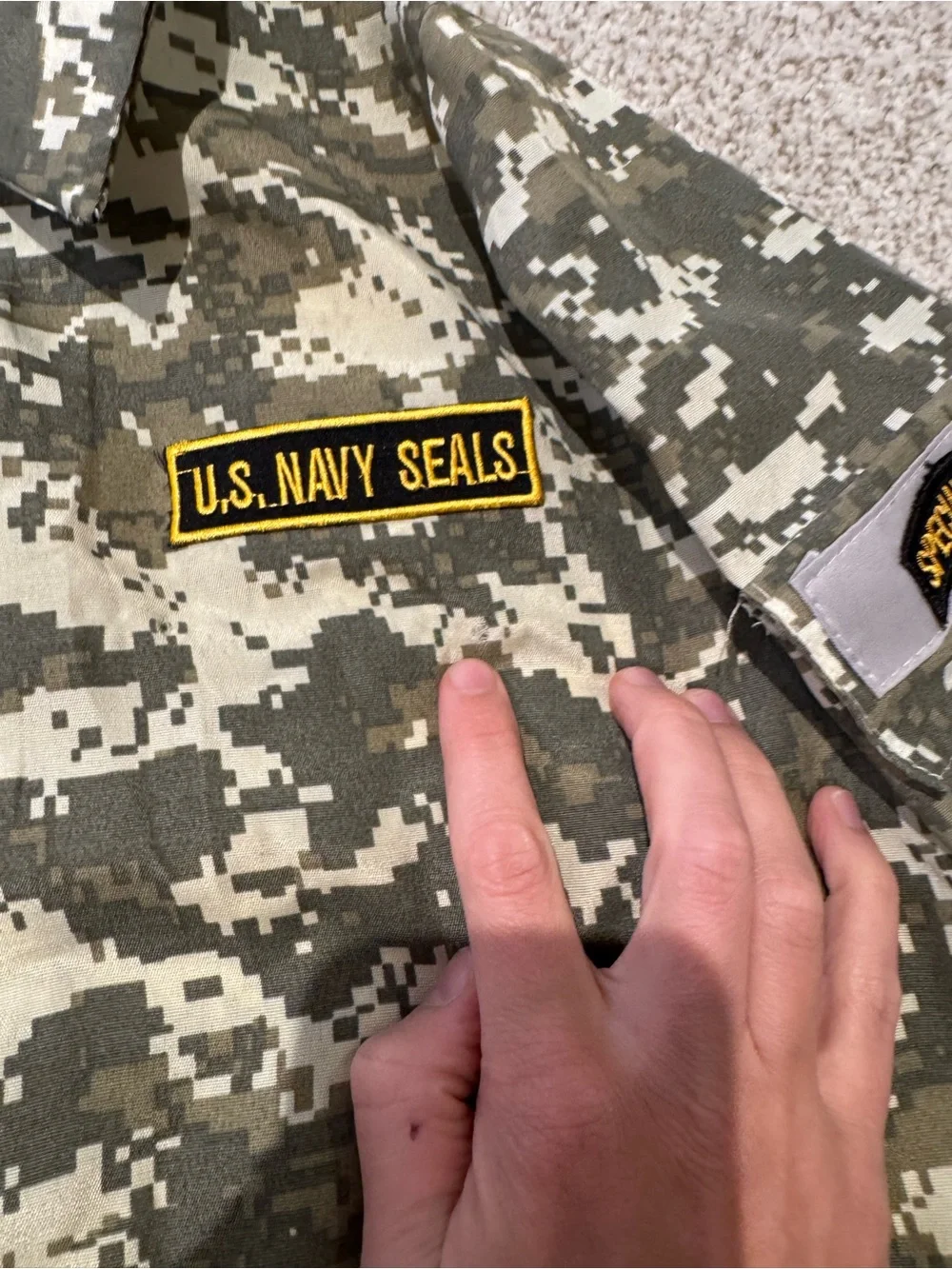 Dress Up America Special Forces Navy Seal Camo Costume Set Kids Medium 8-10